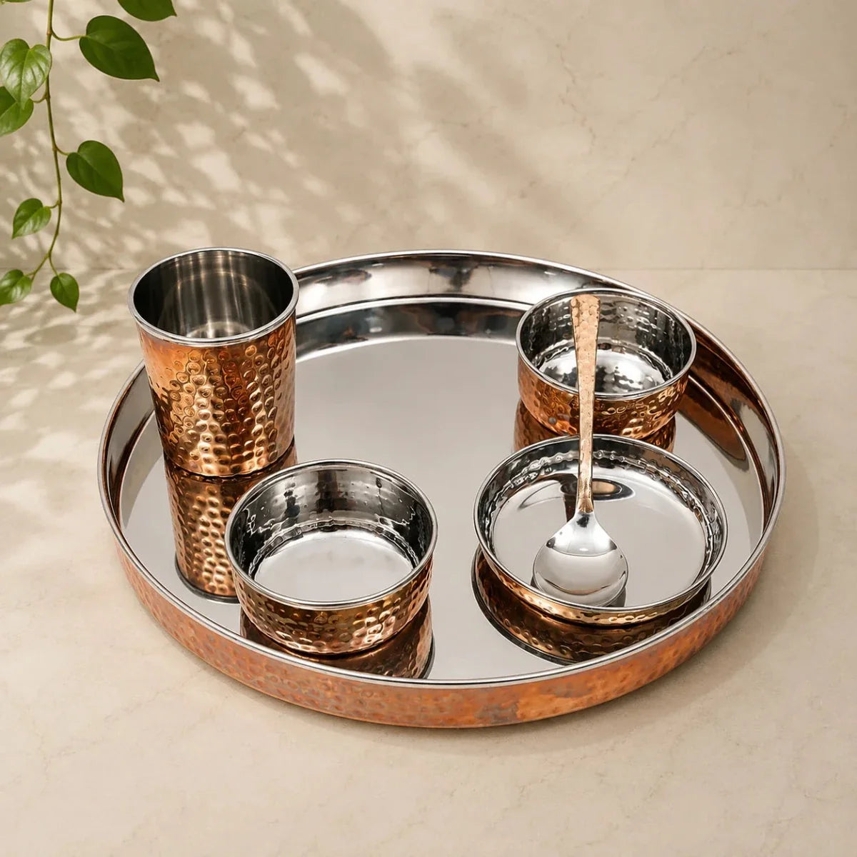 Copper Plated Stainless Steel Dinner Set