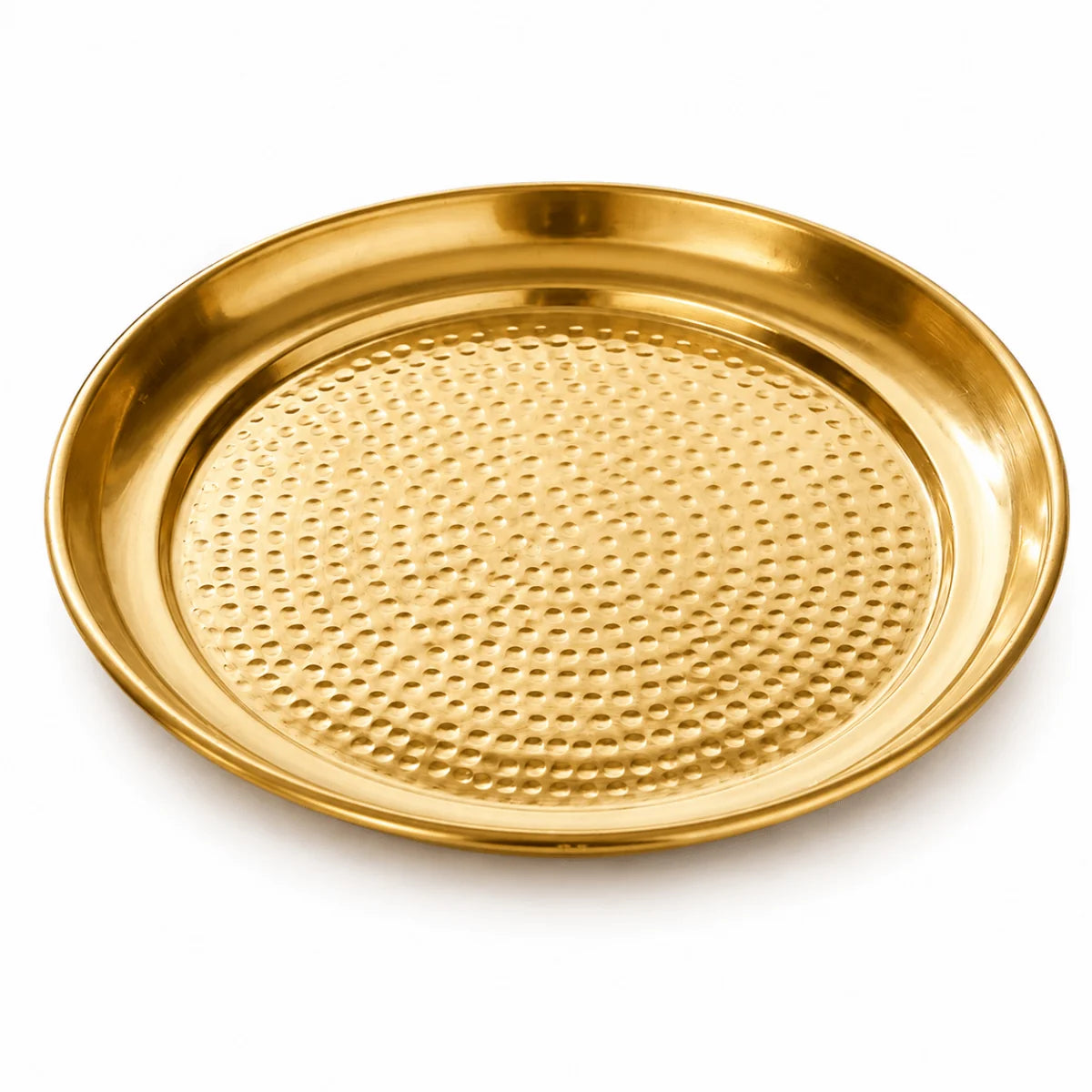 Handcrafted Hammered Brass Plate / Thali – 10.5 & 11.5 Inch | RoyalStuffs