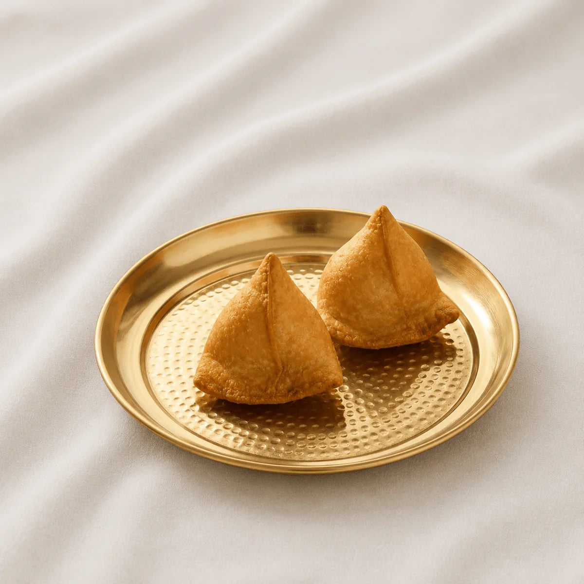 Handcrafted Hammered Brass Plate / Thali – 10.5 & 11.5 Inch | RoyalStuffs