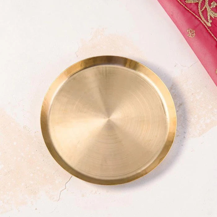 Handmade Pure Kansa Thali (Bronze Plate) for Traditional Dining | Royal Stuffs