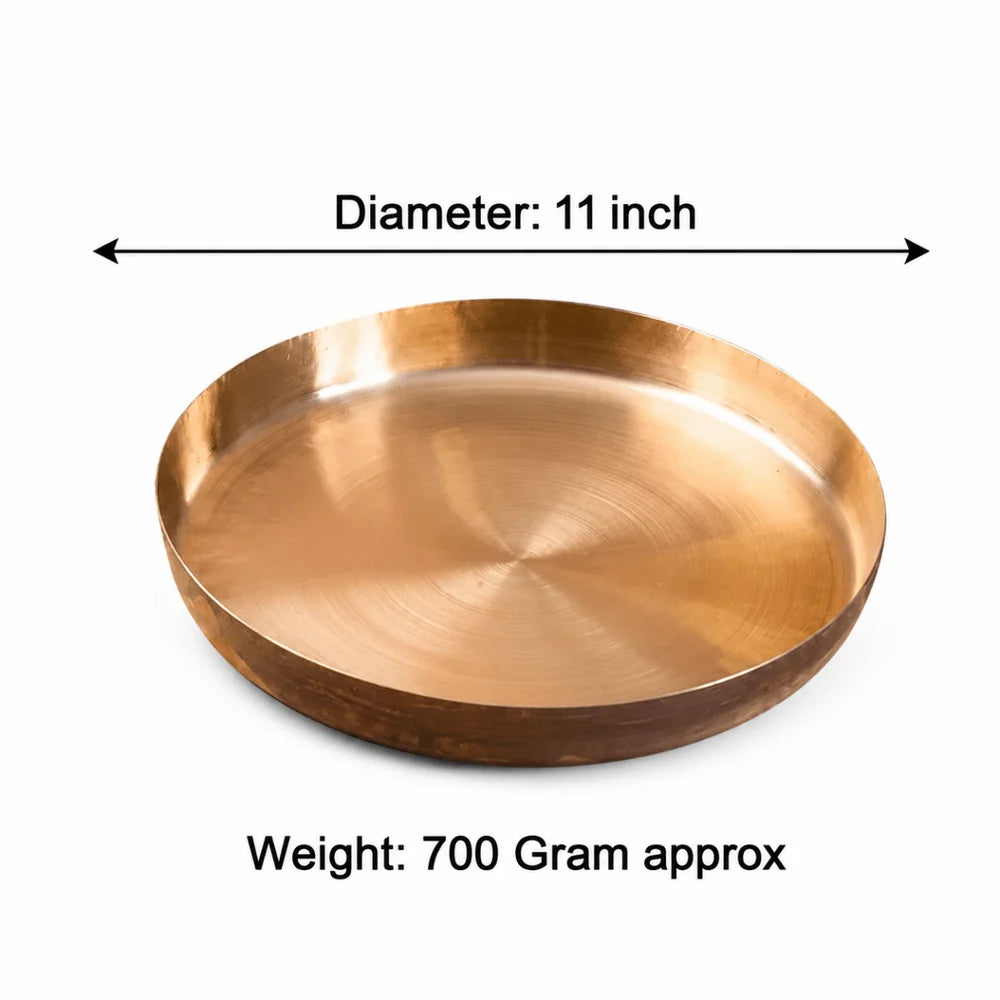 Handmade Pure Kansa Thali (Bronze Plate) – Traditional Indian Dinnerware | RoyalStuffs.com