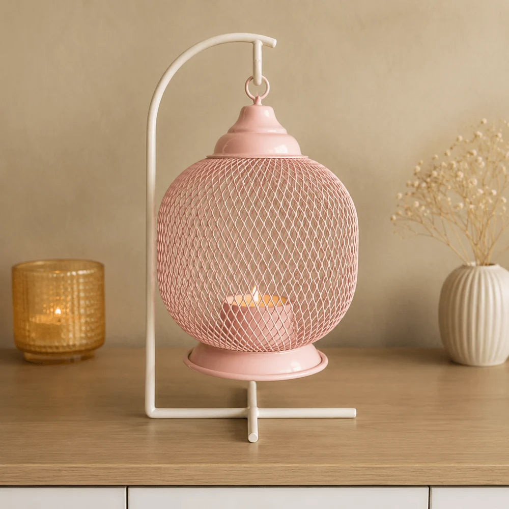Hanging Tea Light Holder - Metal Lantern