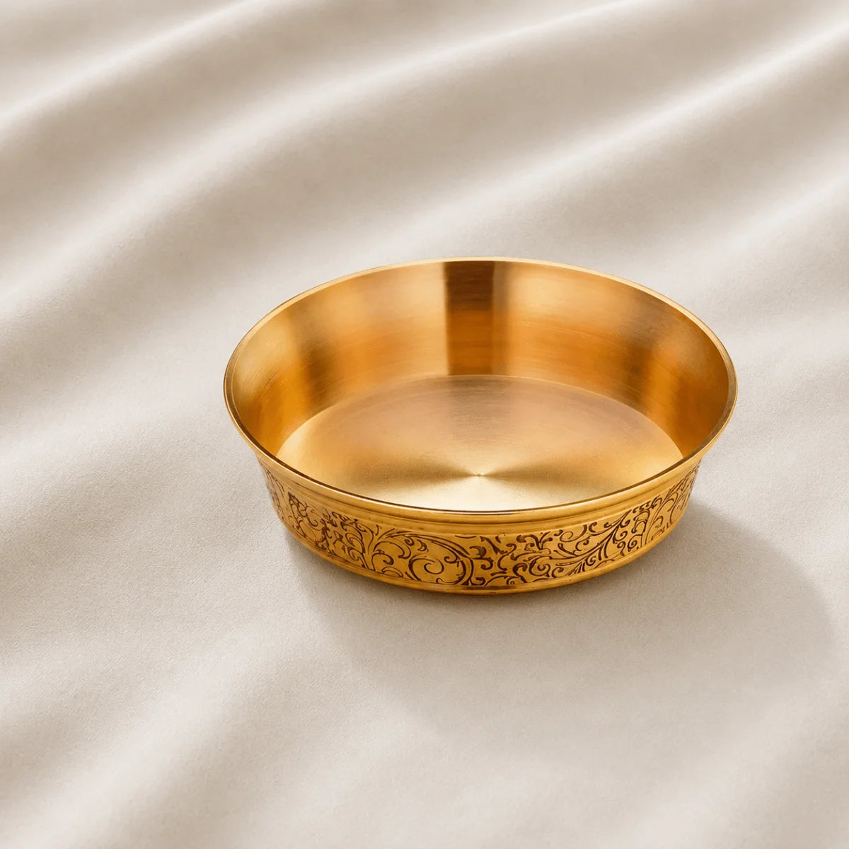 Heritage Pure Brass Dinner Set with Thali – 6 Pcs