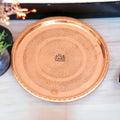 Handmade Pure Copper Plate 12 Inch – Embossed Round Serving & Dining Plate