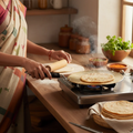 Heavy Brass Tawa for Roti, Chapati & Naan – Double Handle Flat Griddle