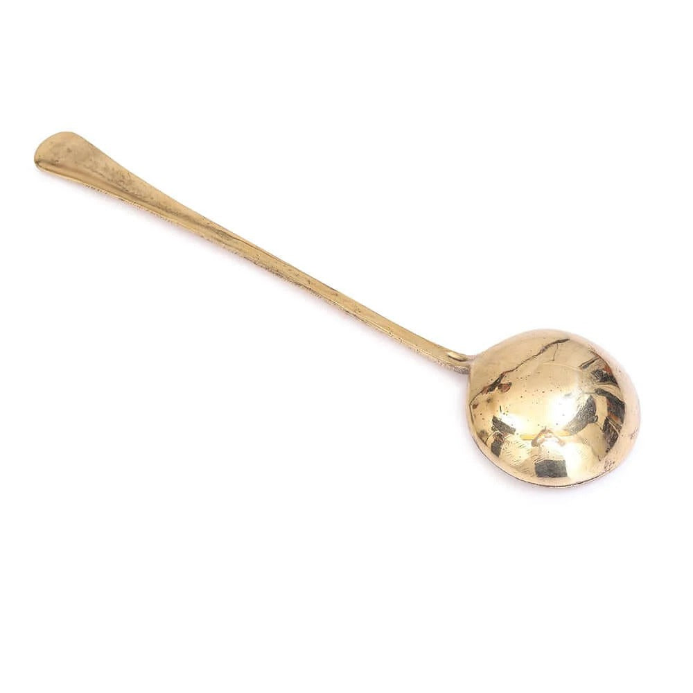 Heavy Brass Ladle Spoon 14 Inch – Long Handle Cooking & Serving Spoon