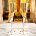 Set of 2 Gold Plated Brass Wine Glasses – Elegant Champagne Flute Goblets