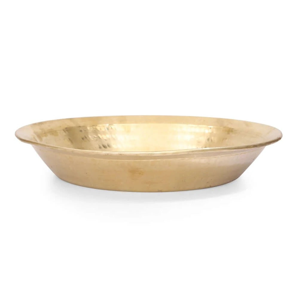 Handcrafted Hammered Brass Paraat – Traditional Dough Kneading Plate