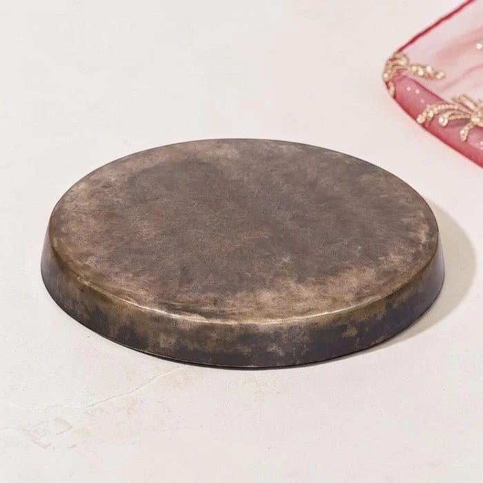 Pure Kansa Bronze Handmade Dinner Plate Thali – 80:20 Certified Bronze Dining Plate