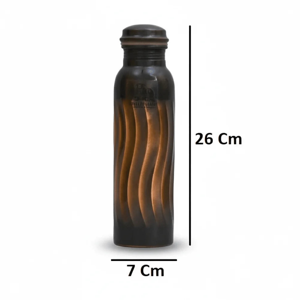 RoyalStuffs 1 Liter Copper Lehar Bottle – Leak-Proof Pure Copper Water Bottle