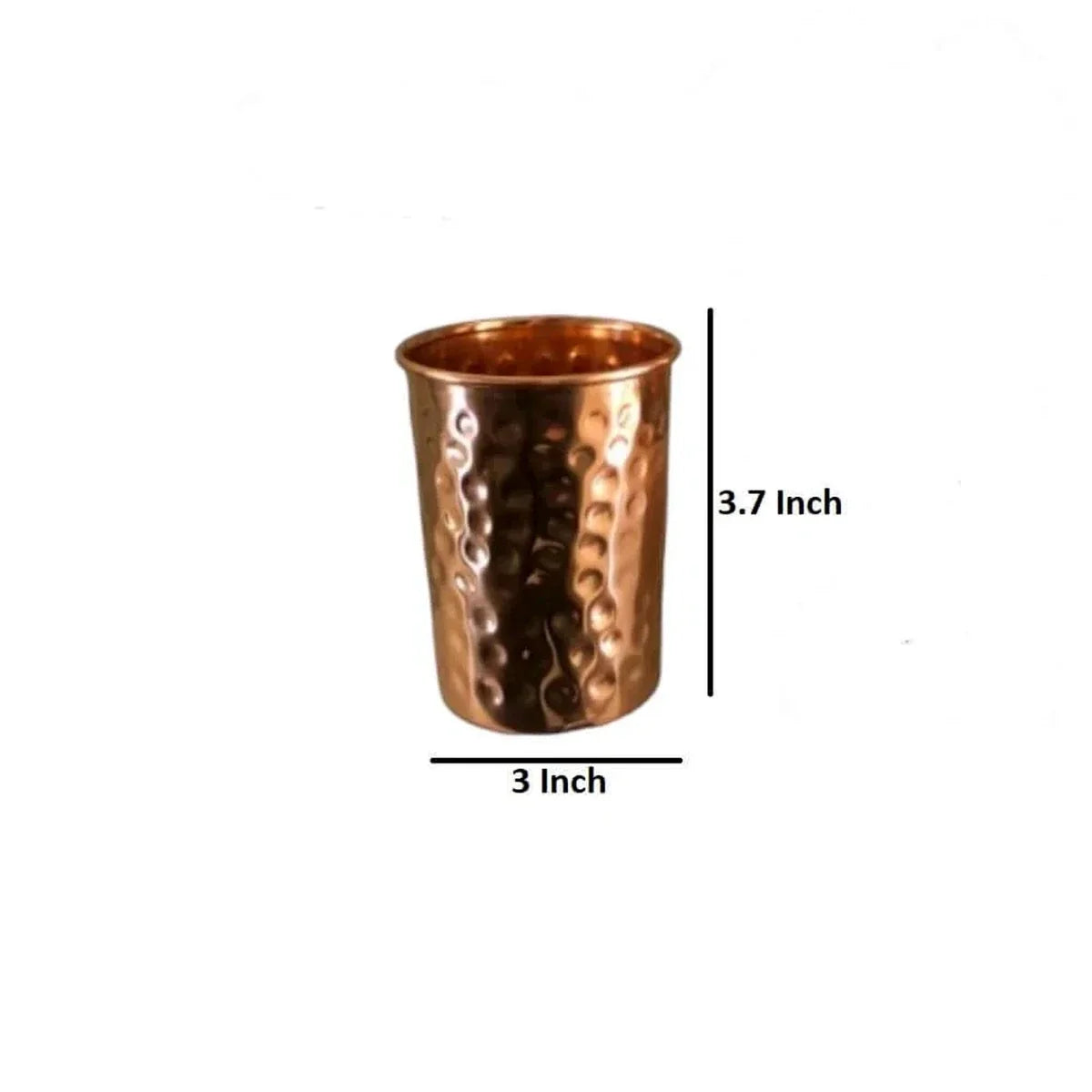 RoyalStuffs Copper Water Bottle Set – 4 Pure Copper Bottles with 8 Hammered Tumblers (900 ML)