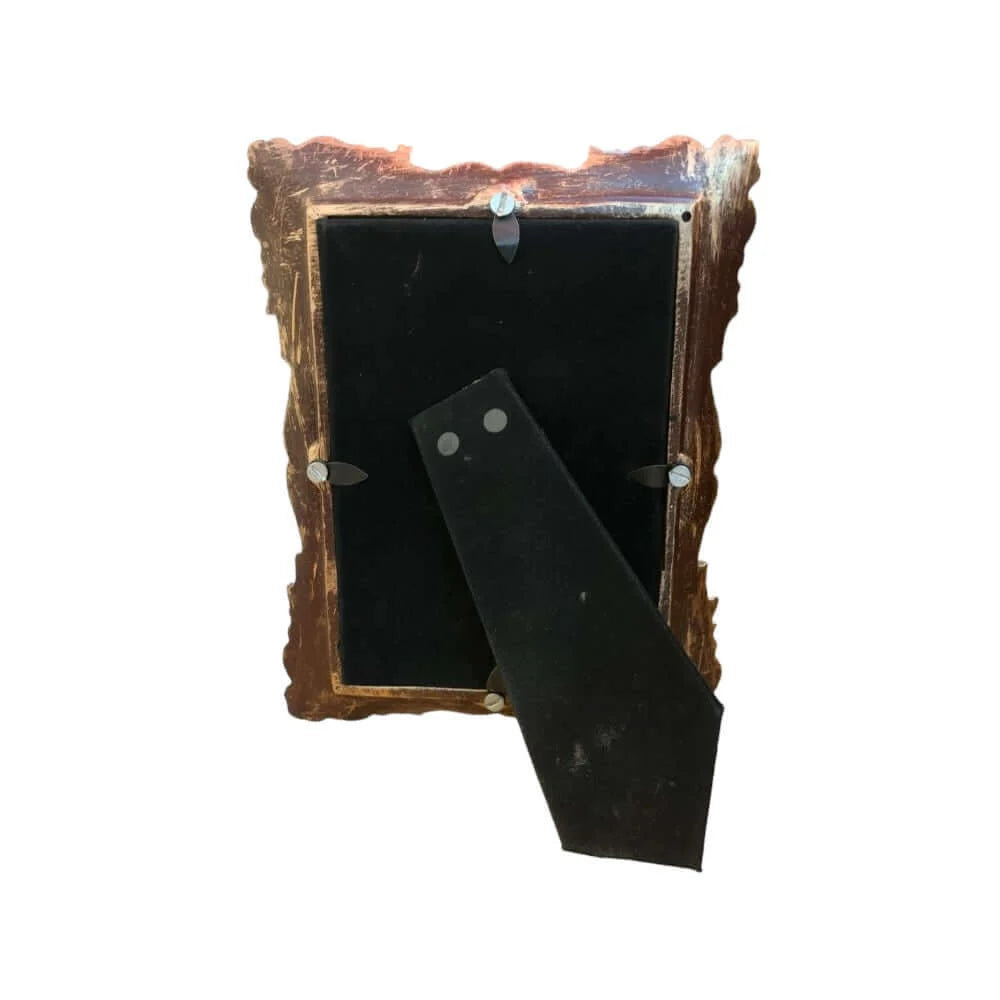 ROYALSTUFFS Antique Metal Photo Frame – 6×8 inch, Brown Antique