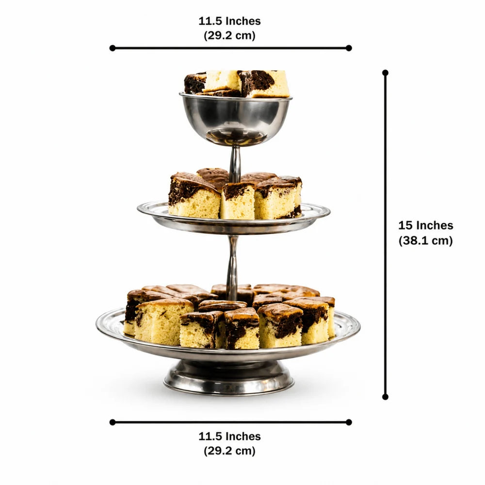 ROYALSTUFFS Easy Trade 3 Tier Snack Serving Stand/Cake Stand (Set of 1)