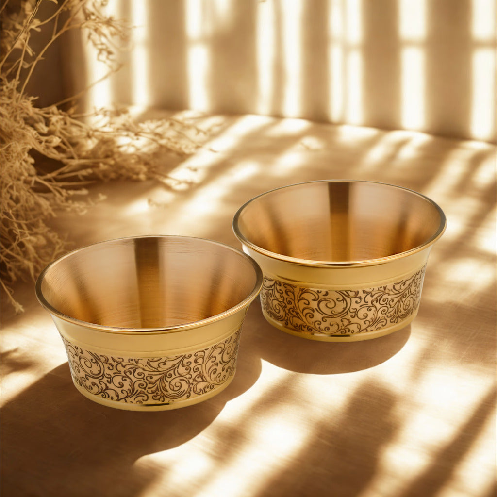 Heritage Pure Brass Dinner Set with Thali – 6 Pcs