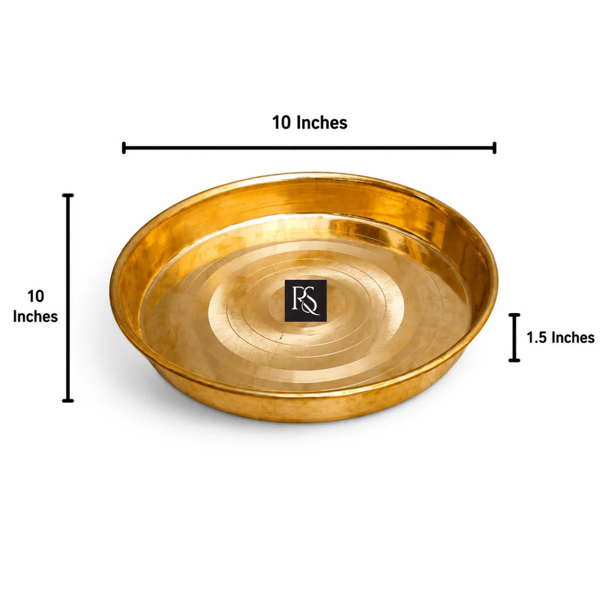Traditional Design Pure Copper Plate with Circular Ring Design -10 inch Diameter