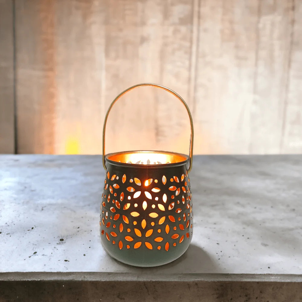 Wall Hanging Metal T-Light Candle Holder Lantern for Home Decor